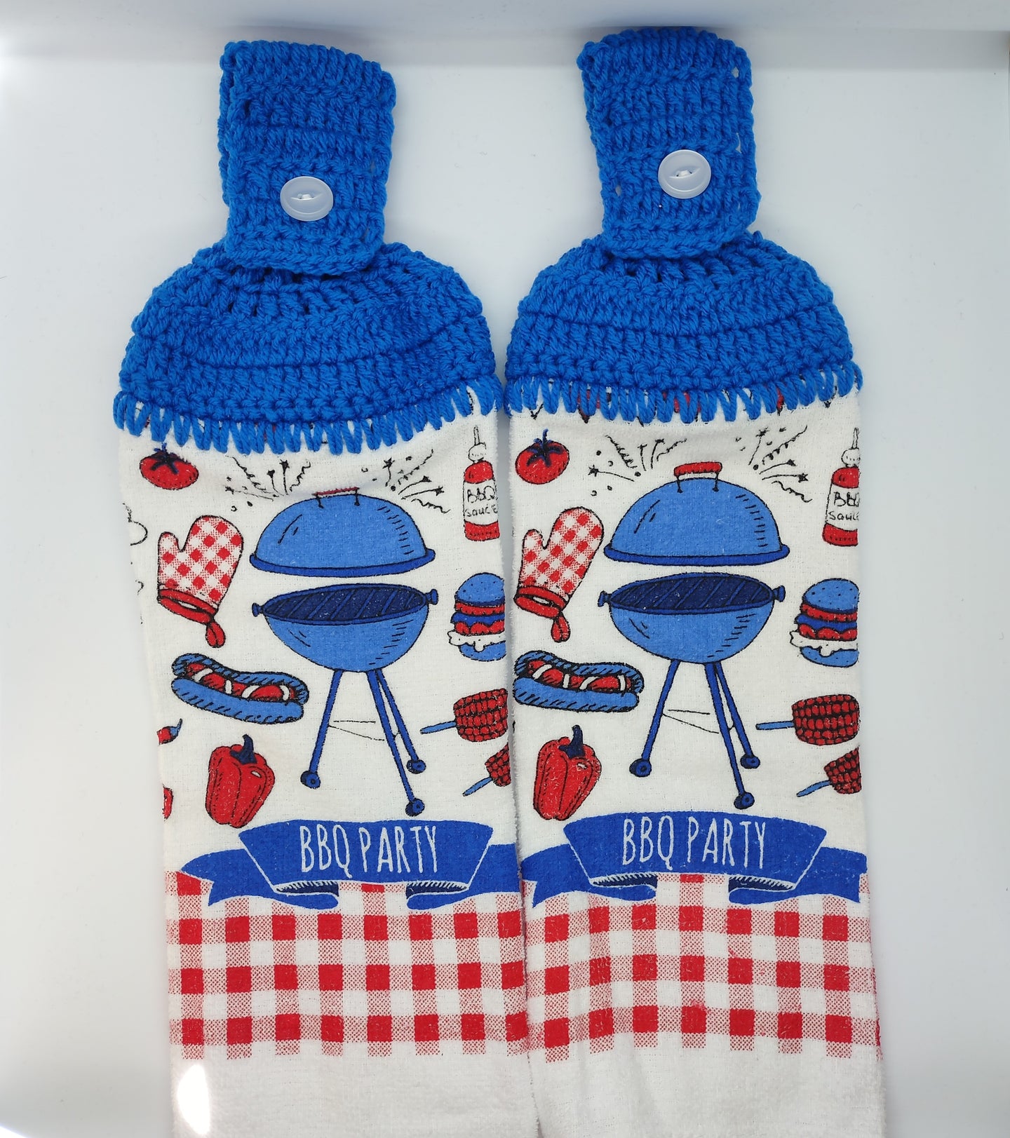 Summer BBQ Party Hanging Kitchen Towel Set