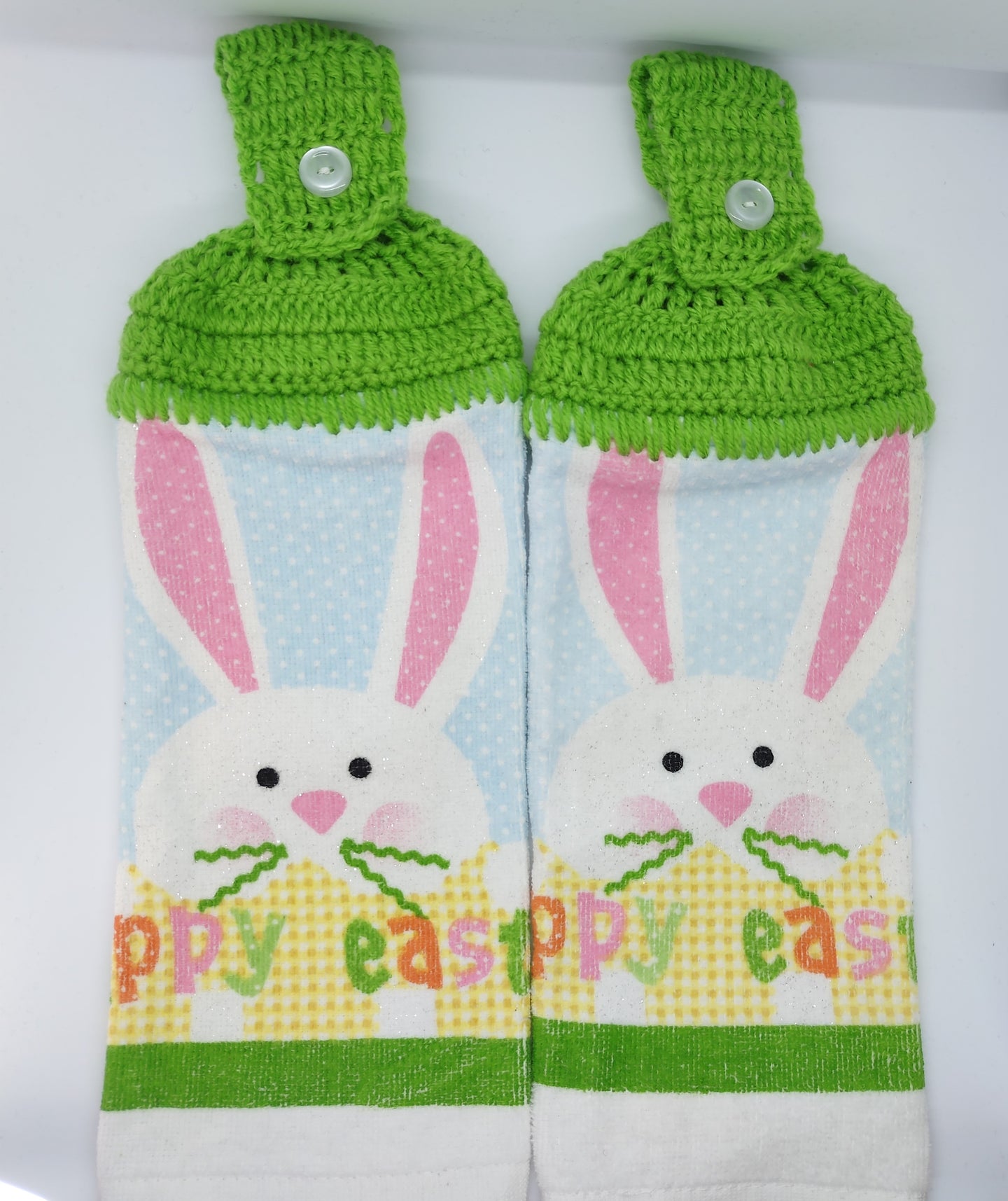 Happy Easter Bunny Hanging Kitchen Towel Set