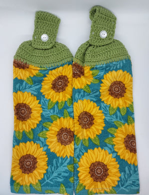 Beautiful Sunflowers Hanging Kitchen Towel Set