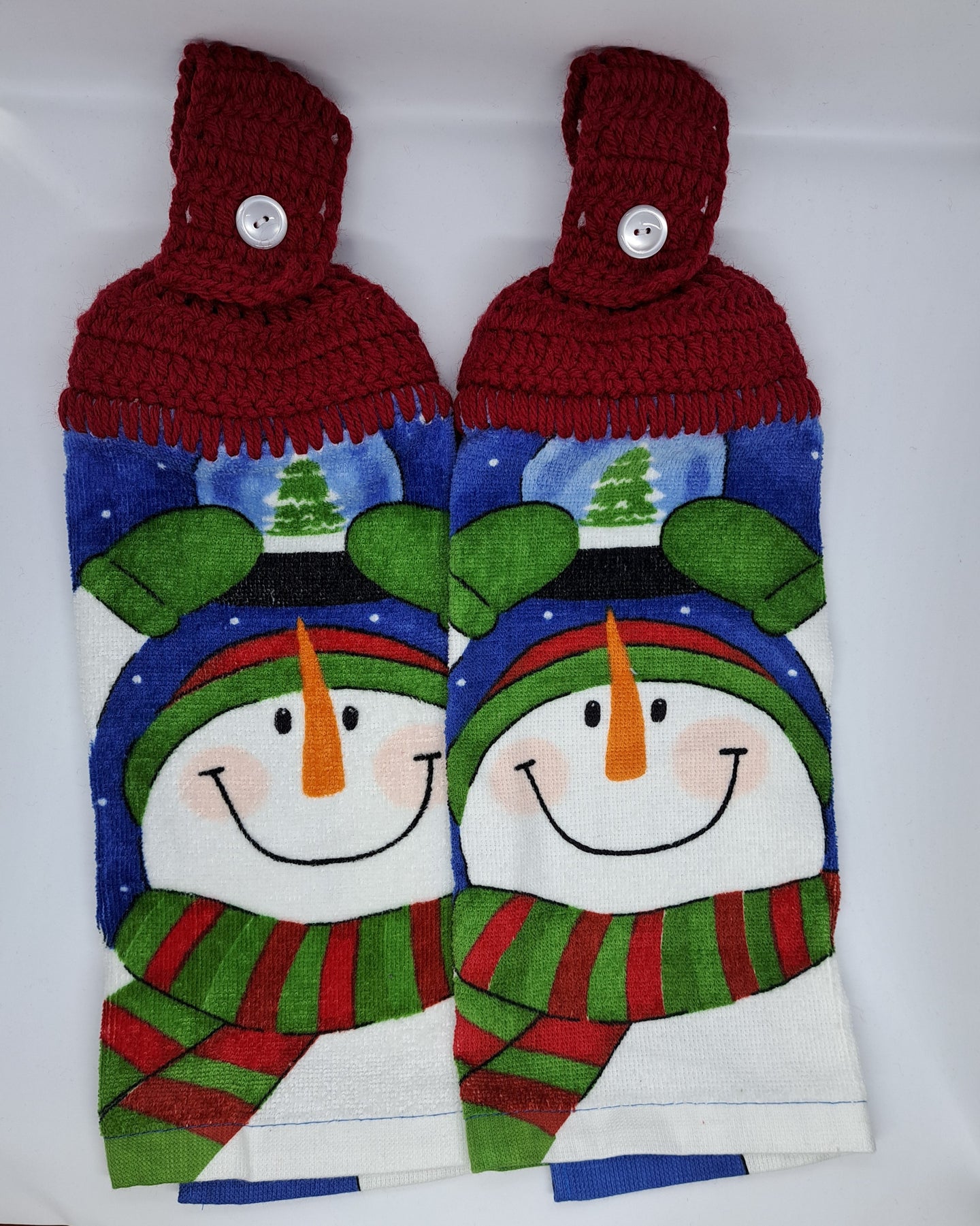 Winter Snowman Hanging Kitchen Towel Set