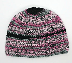 Pink, Gray Black Basic Winter Beanie Ladies Teen Hat XLarge