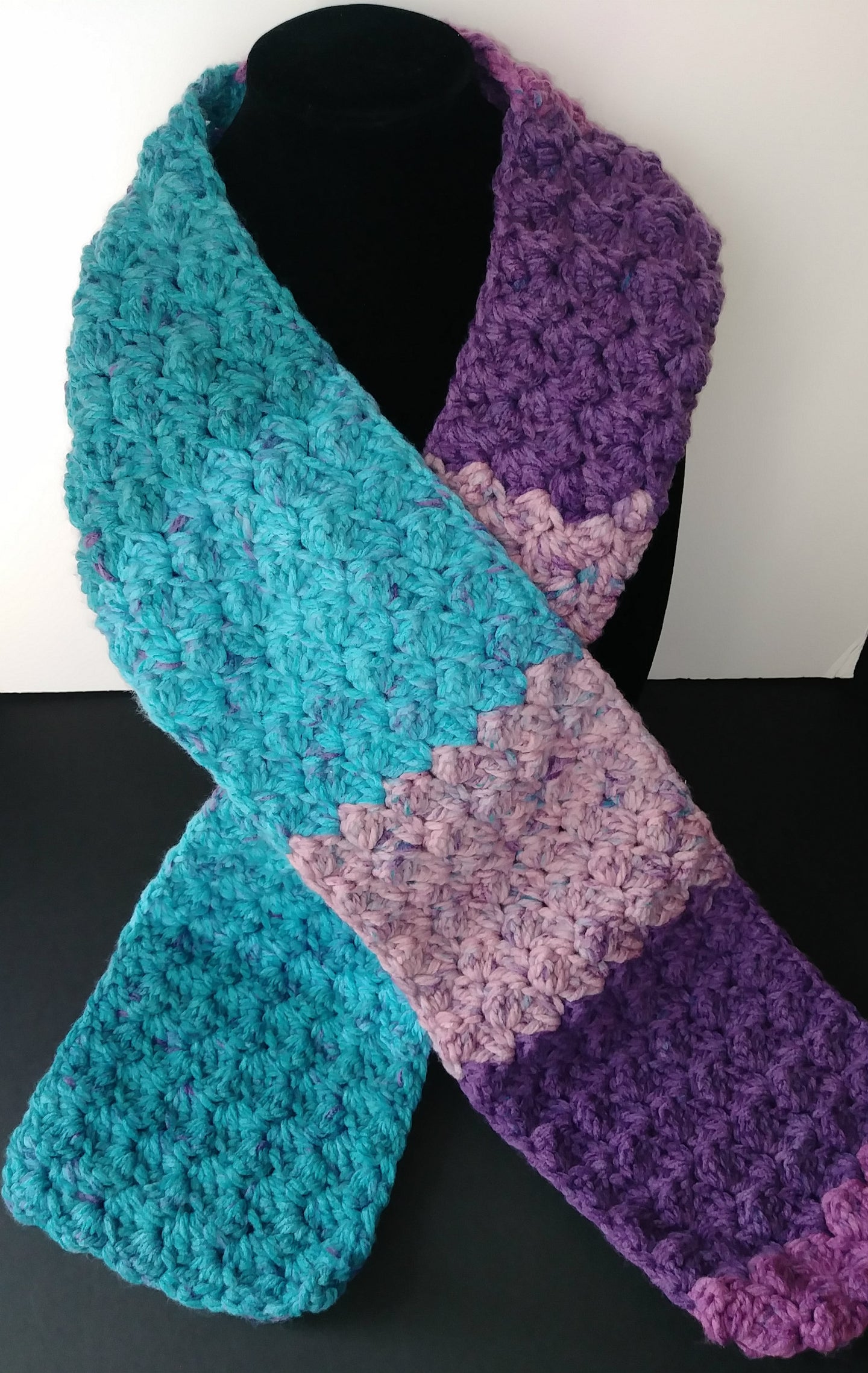 Purples & Blues Chunky Soft Winter Scarf