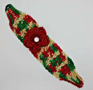 Childs Festive Victorian Red Flower Ear Warmer